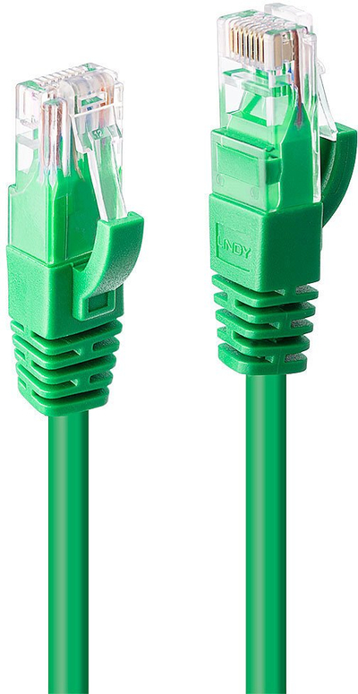 Kabllo rrjeti Lindy 48051, RJ-45 në RJ-45, 7.5 m, UTP CAT 6, i gjelbër
