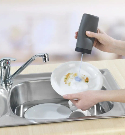 Dozator sapuni Wenko 24764, 250 ml, plastikë dhe silikon, gri