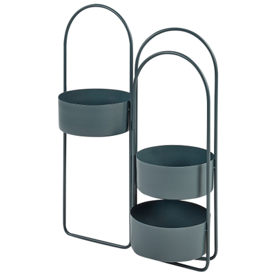 Stendë për bimë Beliani COLUTENA, metal 56 cm, 3 nivele, blu e errët