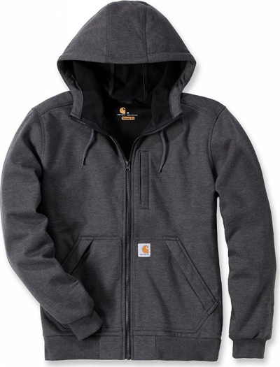 Bluzë me kapuç Carhartt Wind Fighter, me zinxhir komplet, XL, gri e errët
