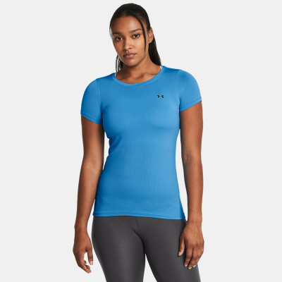 Bluzë sportive Under Armour HeatGear Armour, me mëngë të shkurtra, madhësia S, blu Viral e zezë