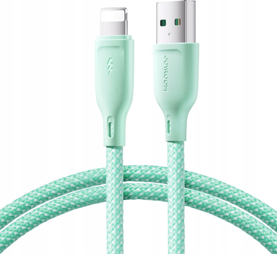 Кабел за полнење Џојрум Мулти Колор Серија SA34 AL3, USB A во Лајтнинг, 3A, 1m, зелен