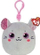 Varëse lodër TY Catnip Mouse Squishy Beanie Clip, 10 cm, e butë, gri