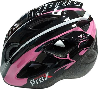 Helm biçiklete Romet Prox Armor, madhësia M 52–56 cm, 14 vrima ajrimi, rozë me të zezë