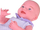 Kukull Yokomisiad Smiling Baby Doll ZA5321, 40cm, me jumpser vjollcë