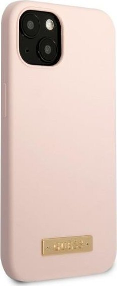 Mbulesë telefoni Guess GUHMP13MSBPLP për iPhone 13 6.1", silikoni, MagSafe, rozë