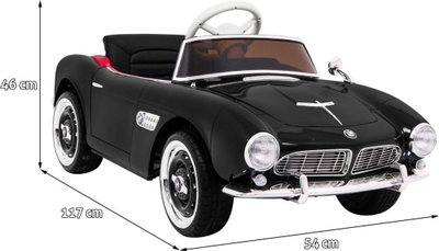 Veture elektrike për fëmijë Ramiz BMW 507 Retro, 12V, me telekomandë, e zezë