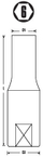 Prizë gjashtëkëndore Stanley, STMT73336-8B, 23 mm