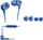Kufje in-ear Philips SHE3705BL, me mikrofon, 3.5mm, blu