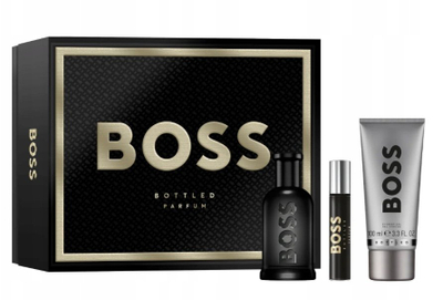 Set Hugo Boss Bottled Parfum Giftset, Eau de Parfum 100ml + 10ml + xhel dushi, 100ml