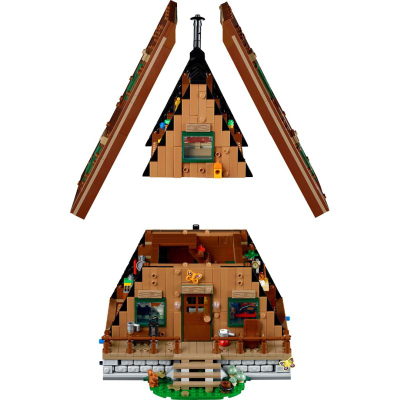 Set lodrash LEGO Ideas A-Frame Cabin 21338, 2082 copa, për të rritur