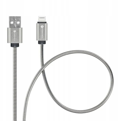 Kabllo USB Forcell F ENERGY C236, USB A me Lightning, 2m, 12W, ngjyrë argjendtë