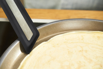 Shpatull për krepa Rosle Stainless Steel Round Handle, 32cm, çelik inox, argjend