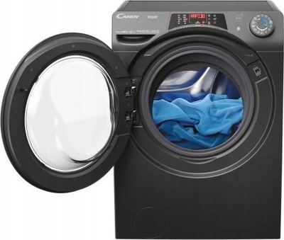 Lavatriçe me tharëse Candy ROW 4966 DWRR7 S, 9kg 6kg, 1400 rpm, gri e errët