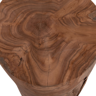 Tavolinë ndihmëse HM TRONCO HM9374.21, dru teak, 30x45 cm, natyrale