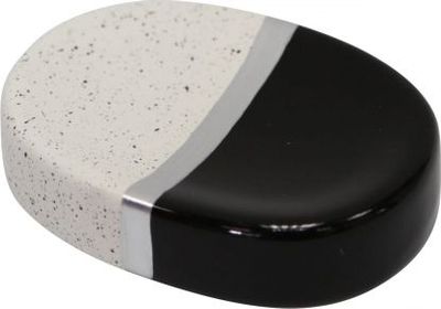 Mbajtëse sapuni Douceur d’Interieur Skyline, qeramike, e zezë