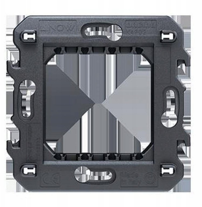 Suport montimi Bticino Living Now K4702, për 2 module, plastik, i zi