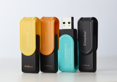 USB flash Kingston DataTraveler Exodia S, 512GB, USB 3.2 Gen 1, e verdhë