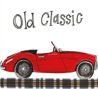 Декоративен подметнувач за шолја Old Classic Car, 100mm x 100mm, повеќебоен