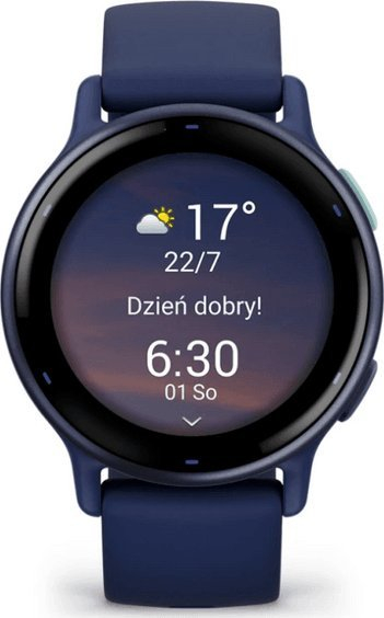 Ora sportive Garmin Vivoactive 5, 42mm, AMOLED, blu e errët