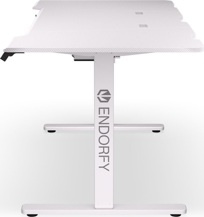Tavolinë elektrike Endorfy Atlas L, 150x78 cm, me mbajtëse monitori Atlas Single, e bardhë Onyx