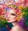 Set mozaiku me diamante Norimpex 5D Woman in Flowers, 40x30cm, shumëngjyrësh