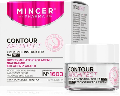 Krem nate Mincer Night Cream Architect nr. 1603, kundër rrudhave, 50 ml
