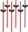 Kallama zbukurues Bat Straws, 19.5 cm, set me 6 copë, të kuq me të zinj