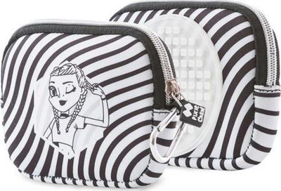 Portofol PIXIE CREW Universal Case MIA ERNO BL, silikon neopren, me piksel, bardh e zi