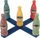 Loja e shkathtësisë LeanToys Ring Toss Bottles, me pikë, shumëngjyrëshe