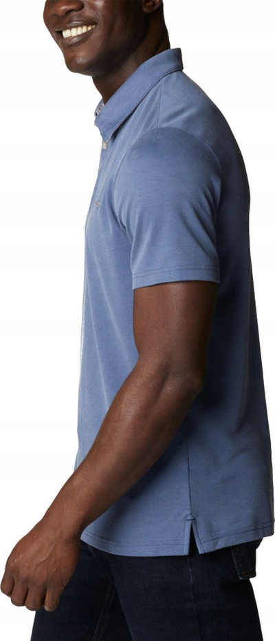 Bluzë polo Columbia Nelson Point, për burra, poliester modal, blu