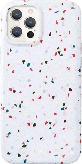 Mbulesë telefoni Uniq Coehl Terrazzo për iPhone 12 / 12 Pro, TPU, me pika, e bardhë