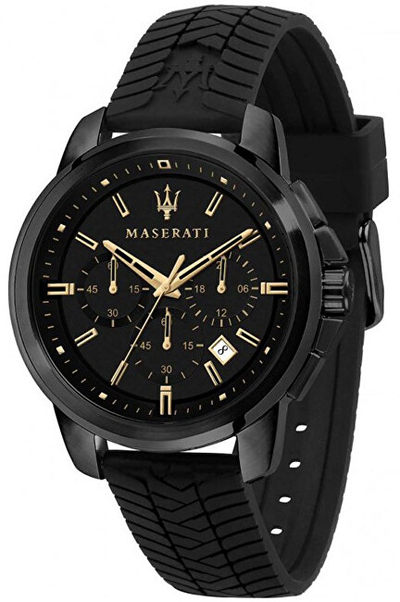 Orë për meshkuj Maserati Successo R8871621011, e zezë