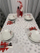 Set dekorimi tryeze Ruhhy, xhepa takëmesh 12 copë, formë bredhi Krishtlindjesh, të kuqe