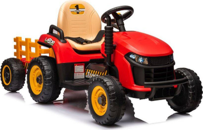 Traktor elektrik për lojë BBH-030, 88x51x35cm, me rimorkio, i kuq
