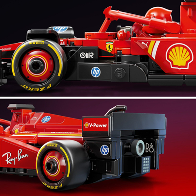 Сет за градење ЛЕГО Speed Champions Ferrari SF-24 F1, модел тркачки автомобил, за деца 10+