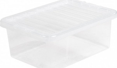 Kuti ruajtje Wham Crystal 17L, me kapak, transparente