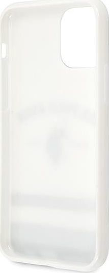 Mbrojtëse U.S. Polo ASSN Tricolor Pattern Collection për iPhone 11 Pro, e bardhë