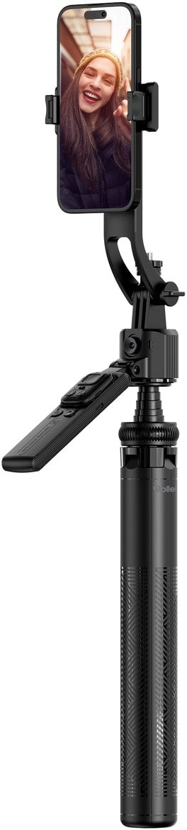 Tripod selfie Rollei Easy Creator Quadpod AI, ndjekje fytyre AI, për smartphone, i zi