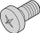 Vida cilindrike Schroff Varie M2.5 x 10 mm, set 100 copë, argjendtë
