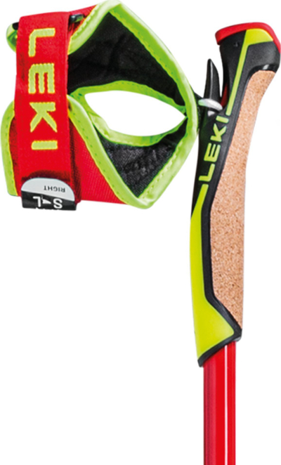 Shkopinj skish klasike Leki PRC 750, fibër karboni, 145 cm, të kuq