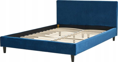 Mbulesë krevati FITOU Double EU, kadife, navy blue