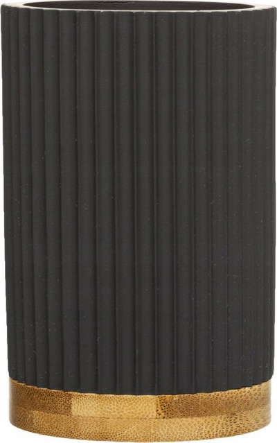 Gotë për furça dhëmbësh Black and Bamboo, bambu, e zezë