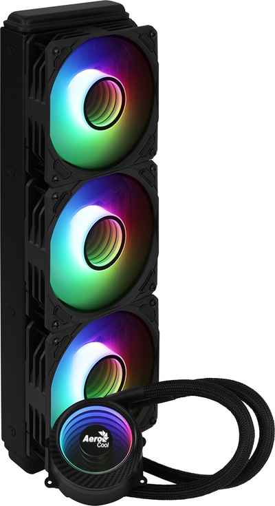 Ftohës me ujë AeroCool PGS Mirage L360 ARGB, 394mm, 550W TDP, i zi
