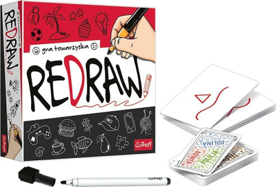 Loja shoqërore Trefl Redraw, party game, 10+