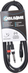 Аудио кабел CABLE4ME Mini Jack 3.5mm кон 2x Jack 6.3mm, 6m, стерео, црна