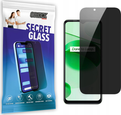 Xham mbrojtës privatësie Grizz SecretGlass për Realme C35, 9H, transparencë e lartë