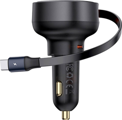 Karikues makine Baseus Enjoyment Pro, 30W, 1x USB C me kabllo që tërhiqet 70cm, i zi