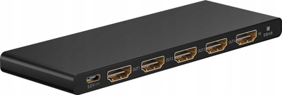 Ndarës HDMI Wentronic Goobay 58483, 1 me 4, 4K 60Hz, i zi