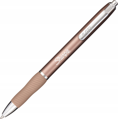 Stilolaps xhel Sharpie S Gel Metal, 0.7mm, bojë e zezë, gri çelik dhe rozë gold, set 2 copë me rimbushje